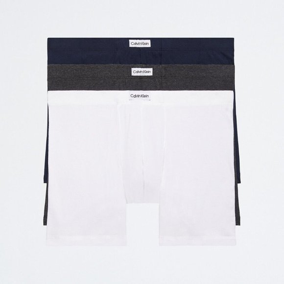 Calvin Klein Men's Pure Cotton Stretch Blend 3-Pack Boxer Brief NB3263-903 NWT - Picture 1 of 4